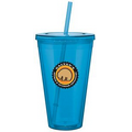 24 Oz. Aqua Blue Spirit Tumbler Cup